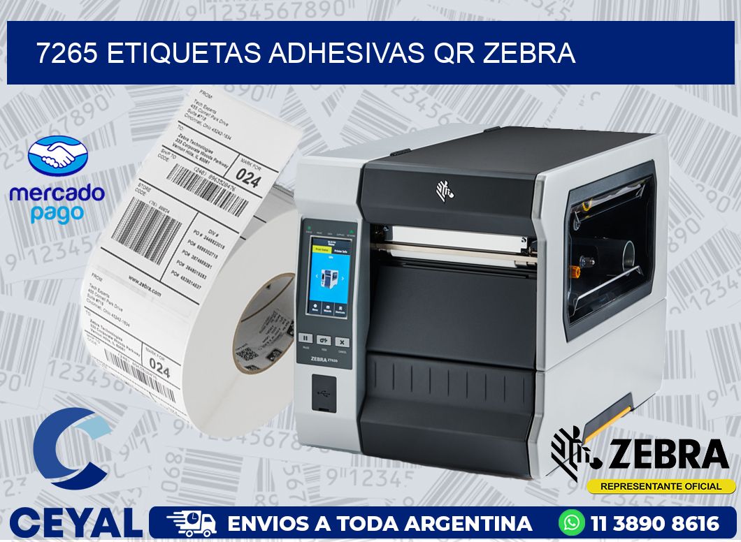 7265 ETIQUETAS ADHESIVAS QR ZEBRA