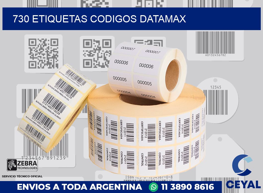 730 ETIQUETAS CODIGOS DATAMAX