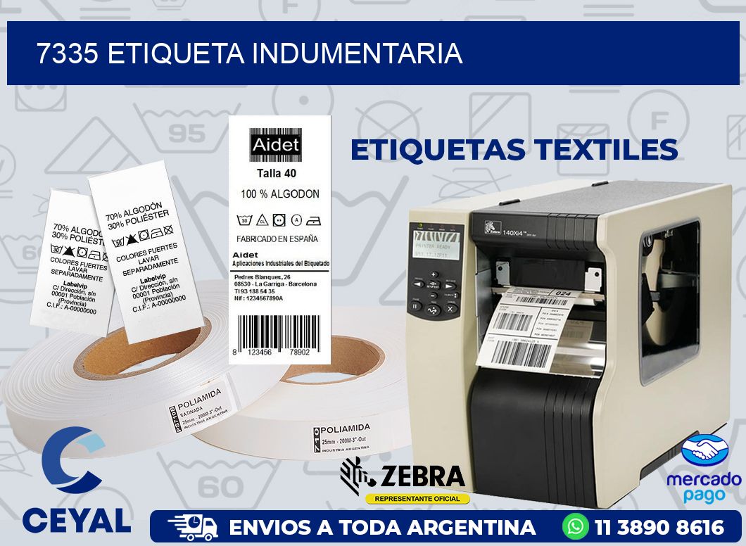 7335 ETIQUETA INDUMENTARIA