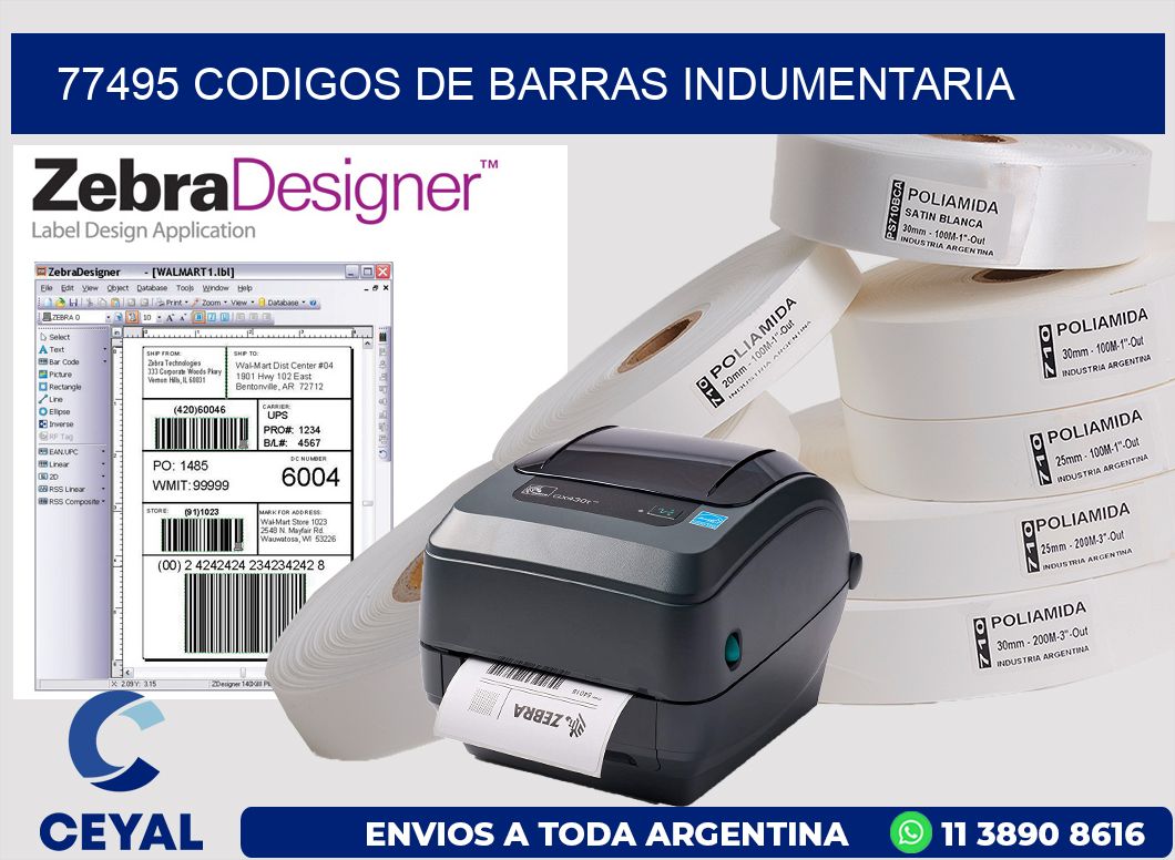 77495 CODIGOS DE BARRAS INDUMENTARIA