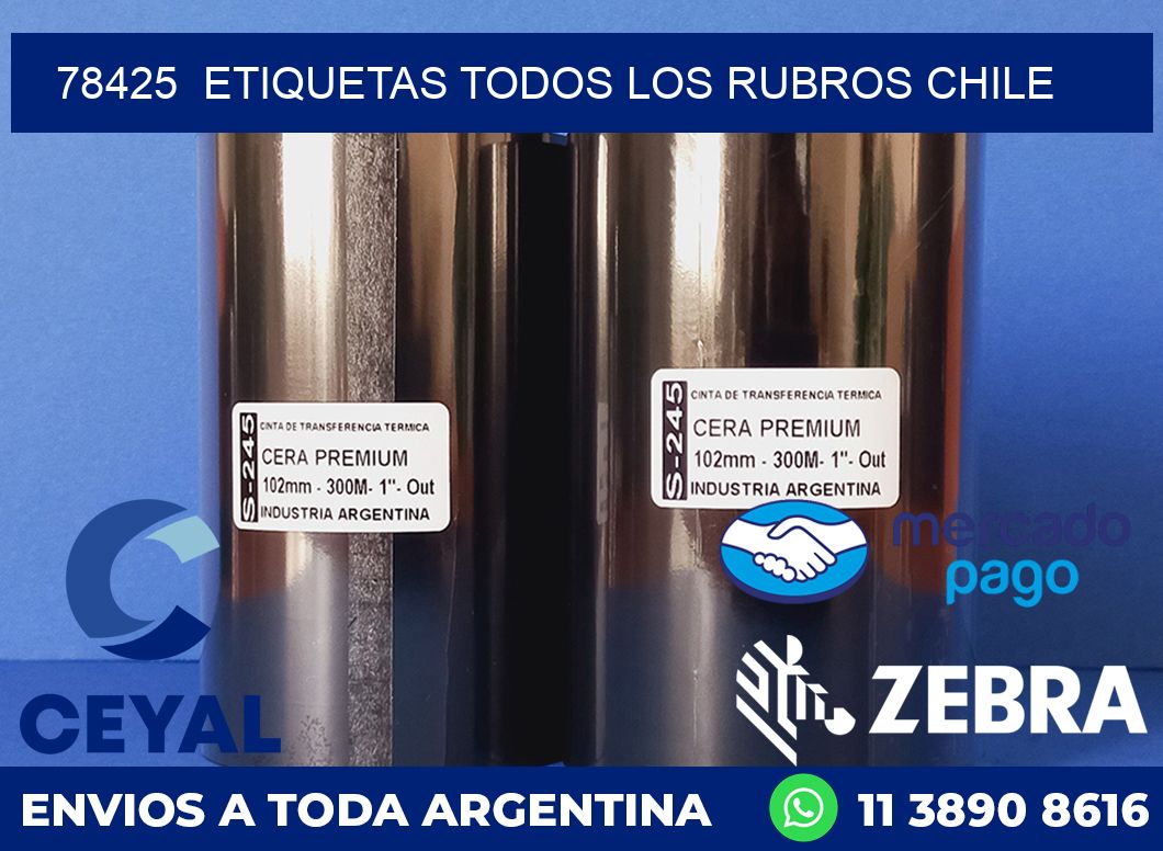 78425  ETIQUETAS TODOS LOS RUBROS CHILE