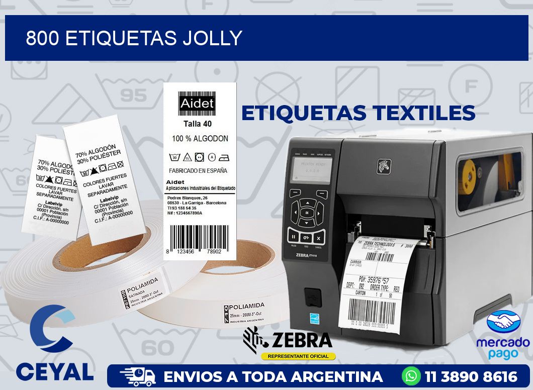 800 ETIQUETAS JOLLY