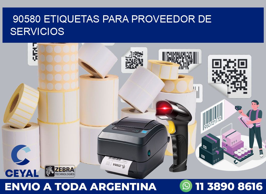 90580 ETIQUETAS PARA PROVEEDOR DE SERVICIOS