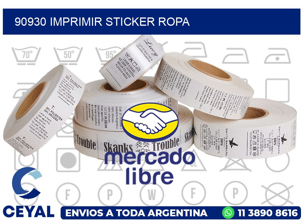 90930 IMPRIMIR STICKER ROPA