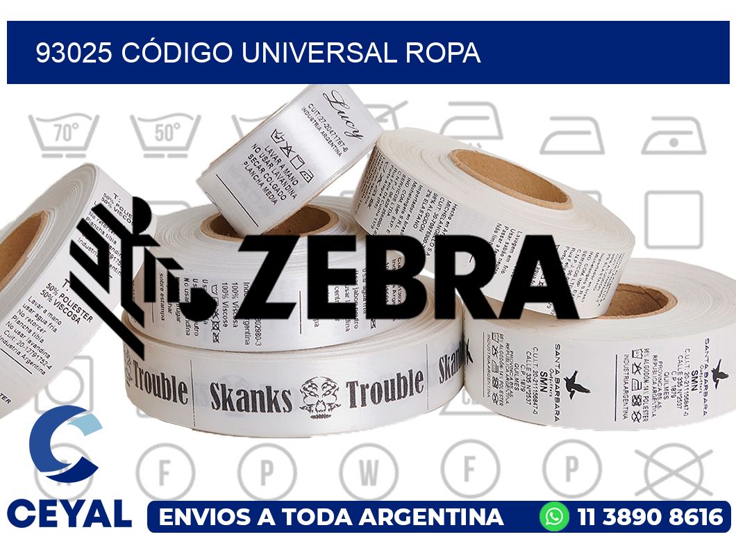 93025 CÓDIGO UNIVERSAL ROPA