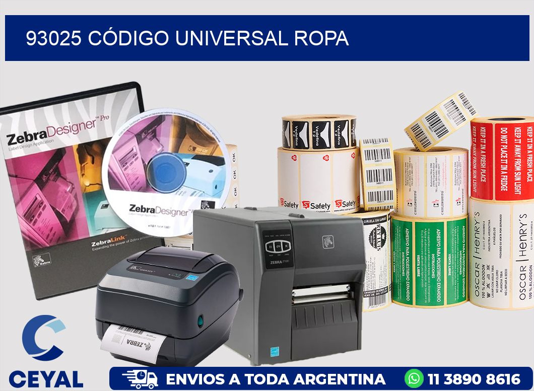 93025 CÓDIGO UNIVERSAL ROPA
