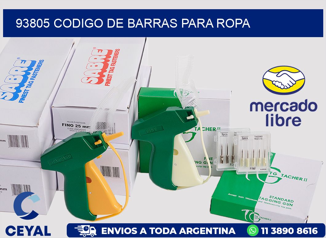 93805 CODIGO DE BARRAS PARA ROPA