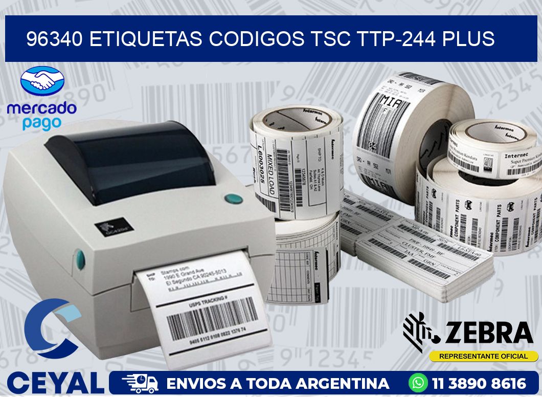 96340 ETIQUETAS CODIGOS TSC TTP-244 PLUS