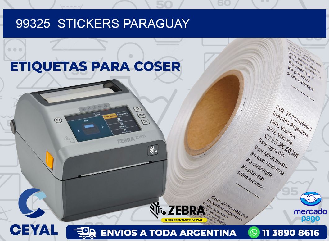 99325  STICKERS PARAGUAY
