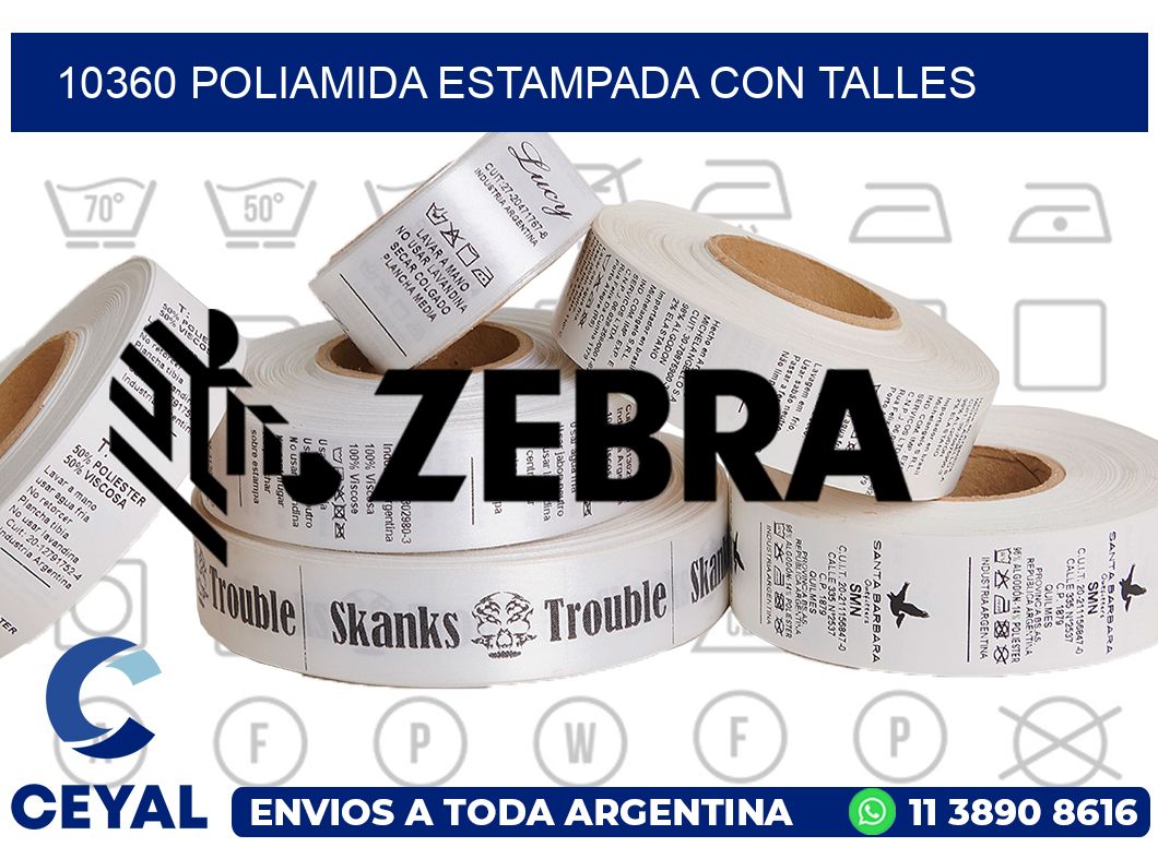 10360 POLIAMIDA ESTAMPADA CON TALLES