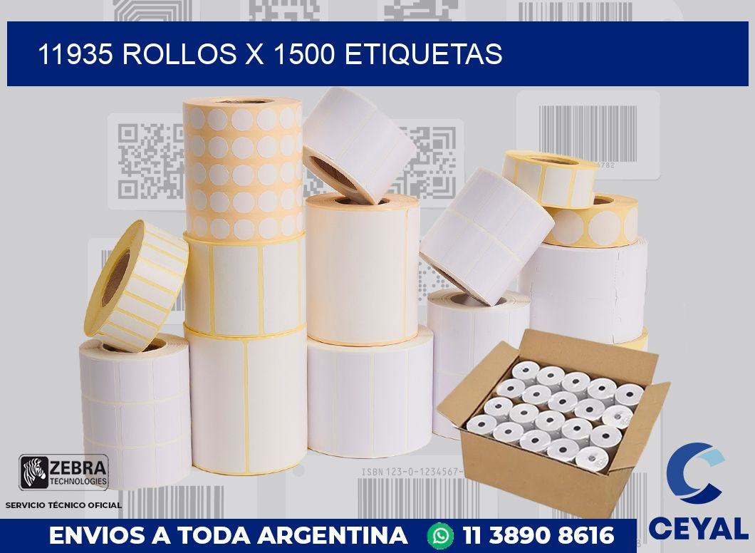 11935 Rollos x 1500 etiquetas