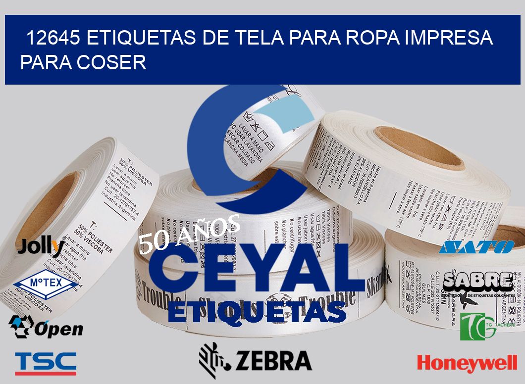 12645 ETIQUETAS DE TELA PARA ROPA IMPRESA PARA COSER