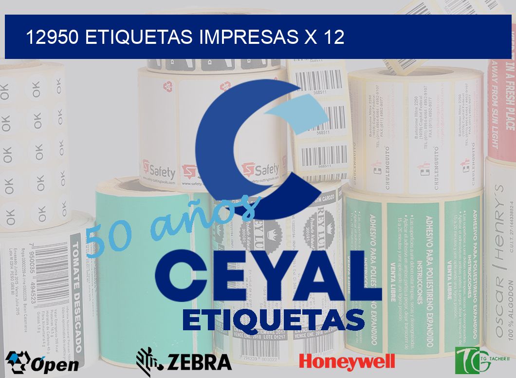12950 Etiquetas impresas x 12