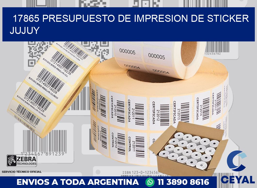 17865 PRESUPUESTO DE IMPRESION DE STICKER JUJUY