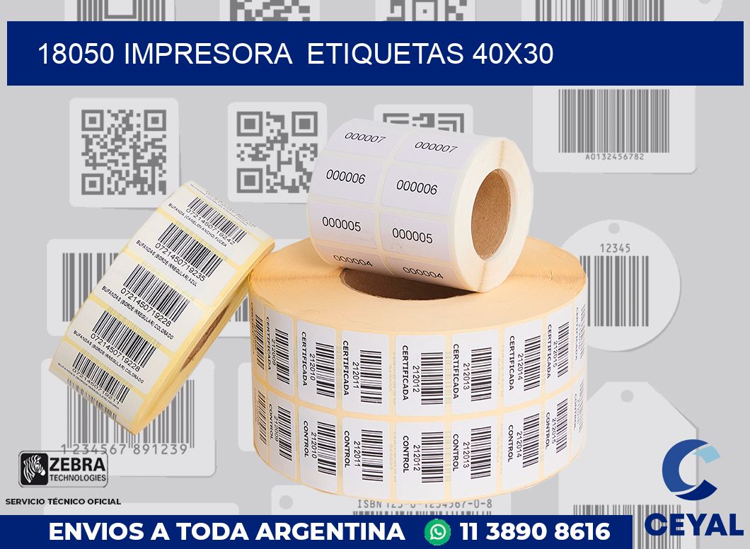 18050 impresora  etiquetas 40x30