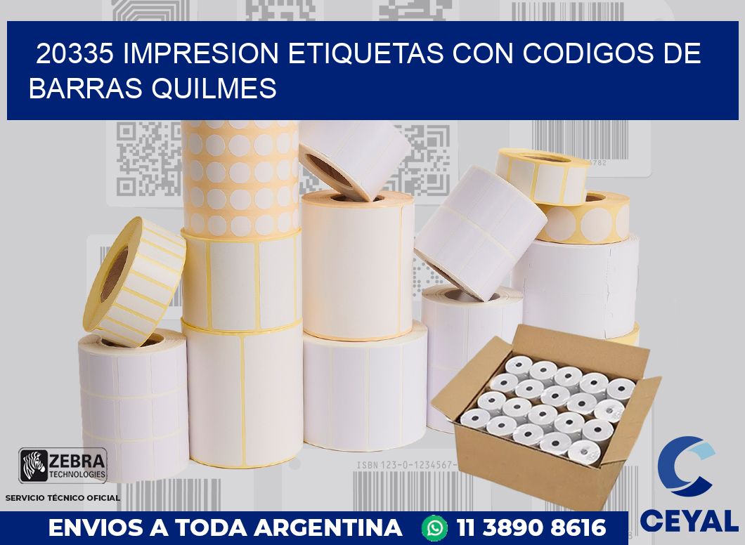 20335 IMPRESION ETIQUETAS CON CODIGOS DE BARRAS QUILMES