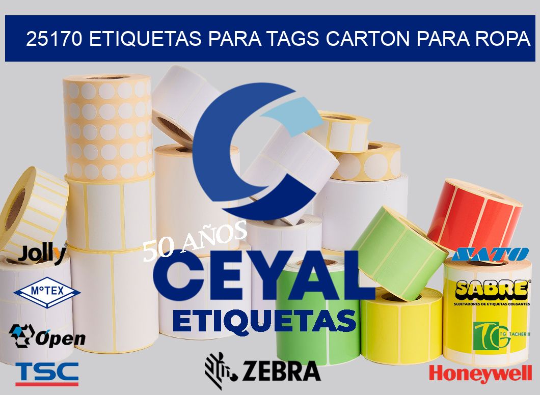 25170 ETIQUETAS PARA TAGS CARTON PARA ROPA