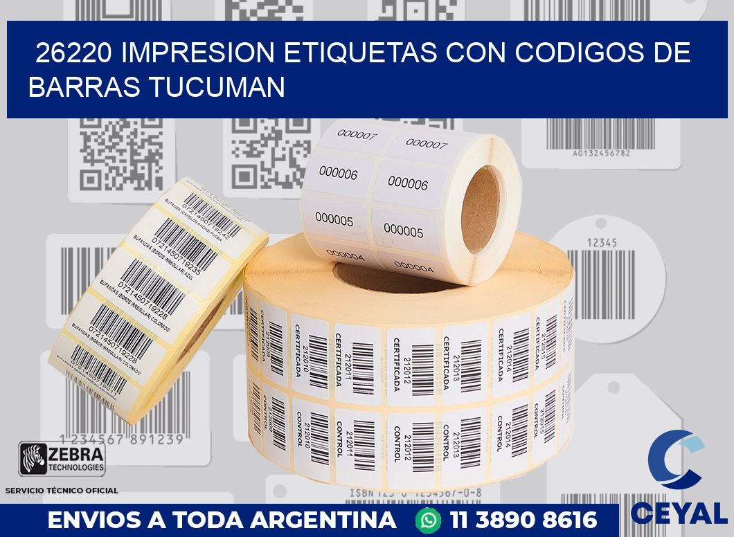 26220 IMPRESION ETIQUETAS CON CODIGOS DE BARRAS TUCUMAN