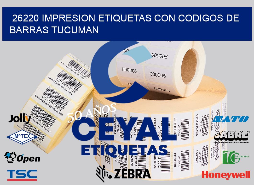26220 IMPRESION ETIQUETAS CON CODIGOS DE BARRAS TUCUMAN