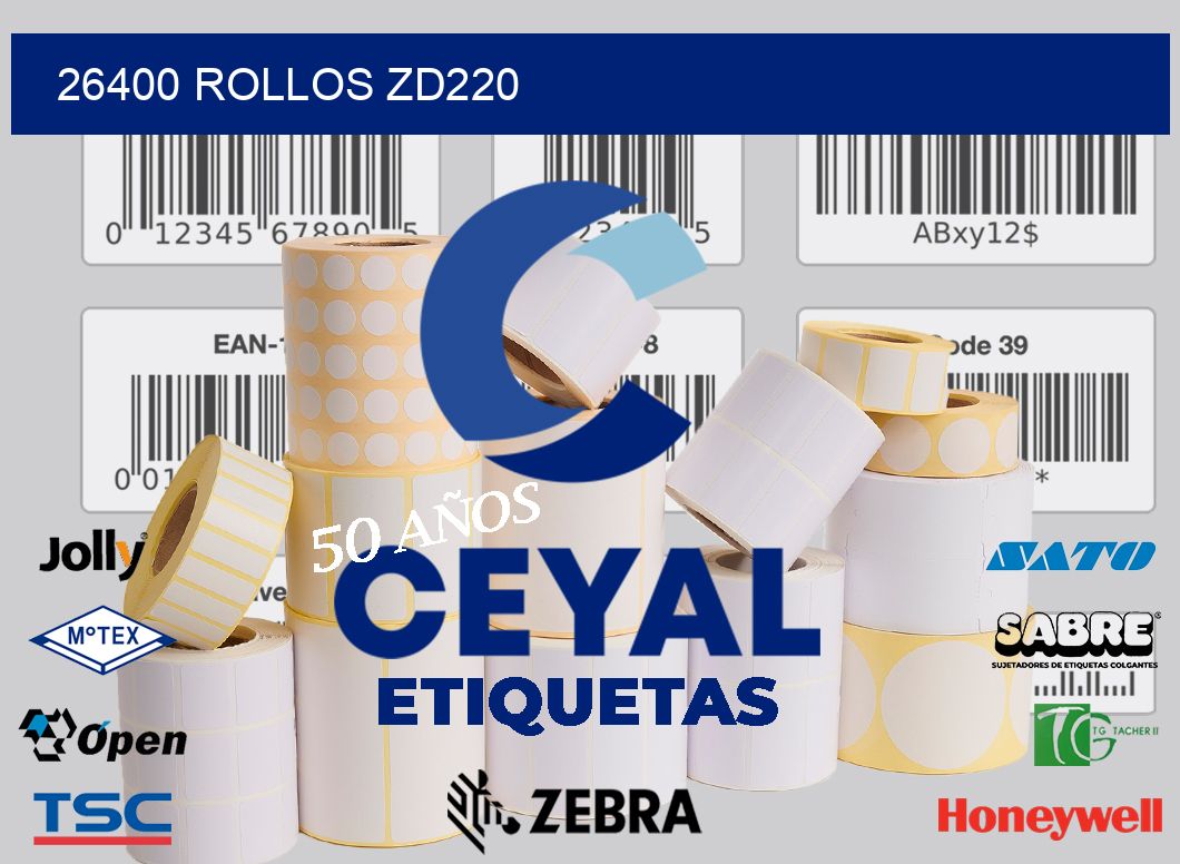 26400 ROLLOS ZD220