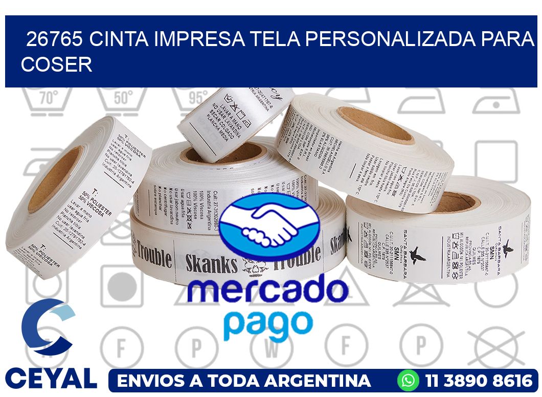 26765 CINTA IMPRESA TELA PERSONALIZADA PARA COSER