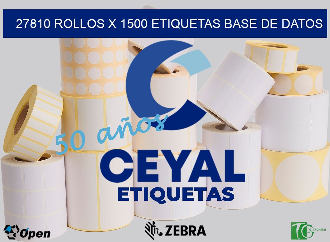 27810 Rollos x 1500 etiquetas base de datos