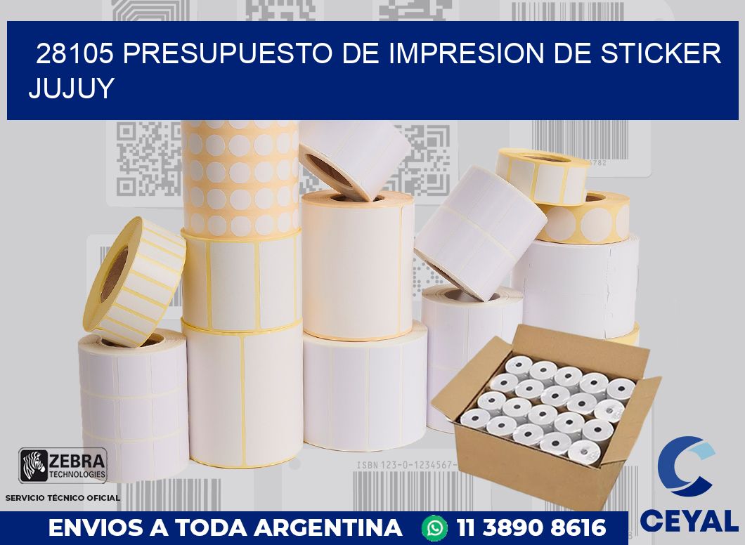 28105 PRESUPUESTO DE IMPRESION DE STICKER JUJUY