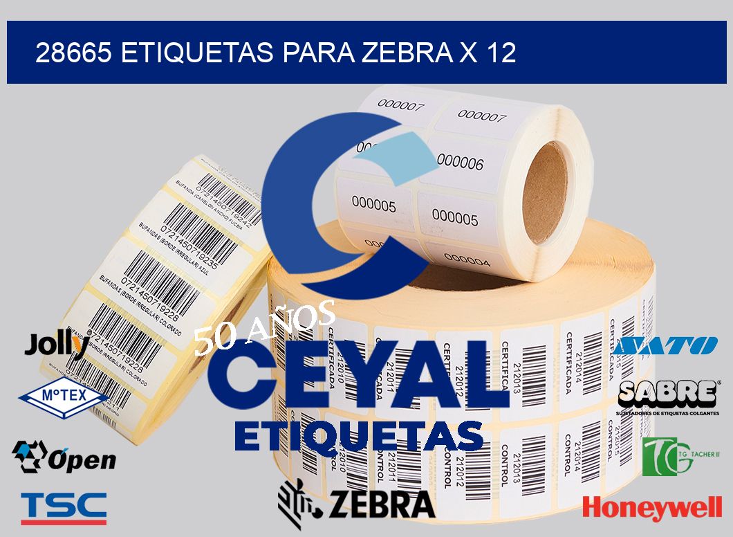 28665 etiquetas para zebra x 12