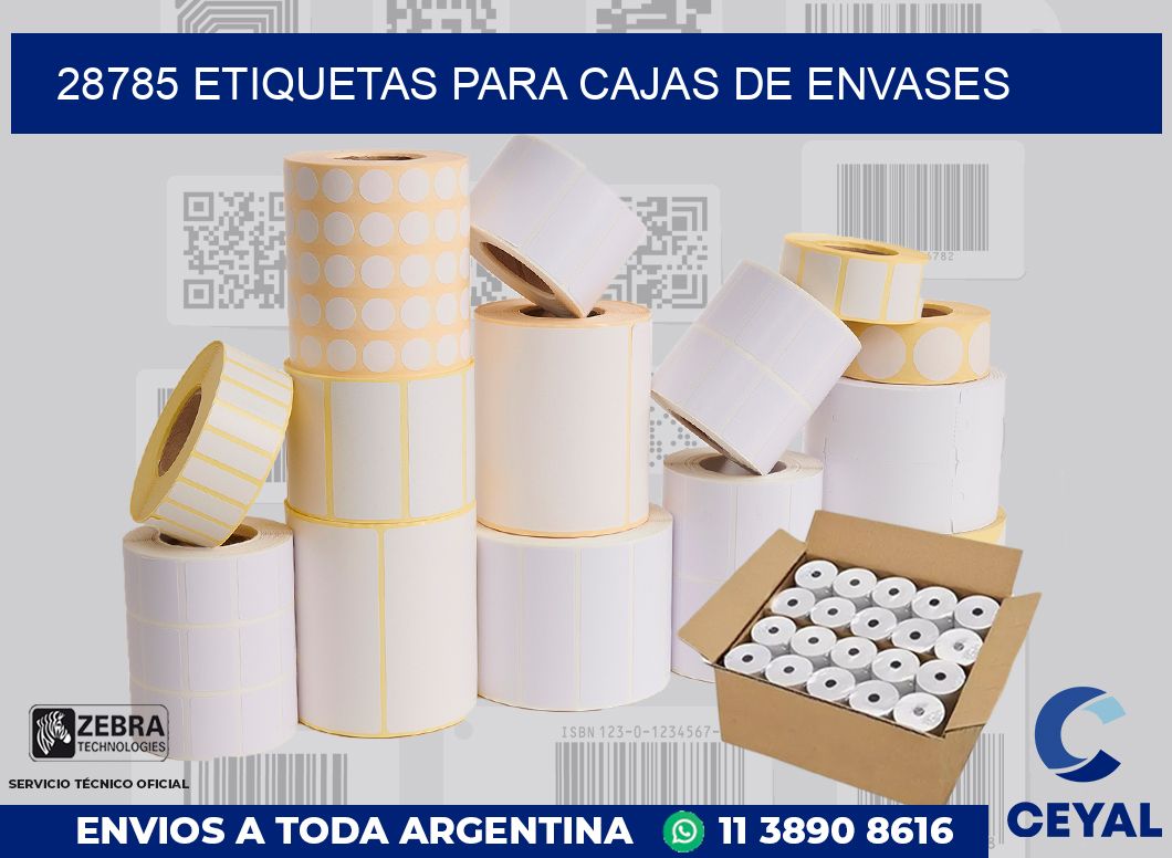 28785 ETIQUETAS PARA CAJAS DE ENVASES