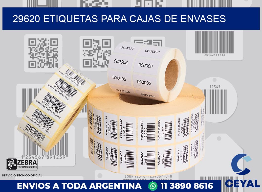 29620 ETIQUETAS PARA CAJAS DE ENVASES