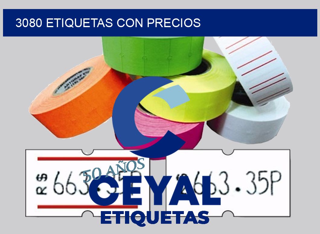 3080 ETIQUETAS CON PRECIOS