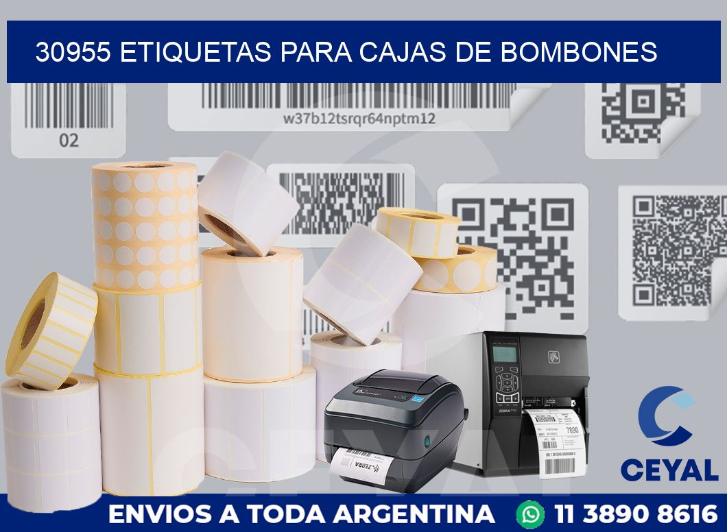 30955 ETIQUETAS PARA CAJAS DE BOMBONES