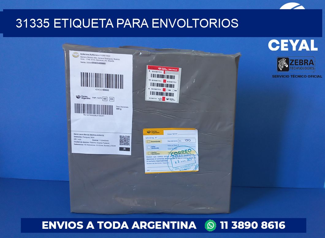 31335 ETIQUETA PARA ENVOLTORIOS