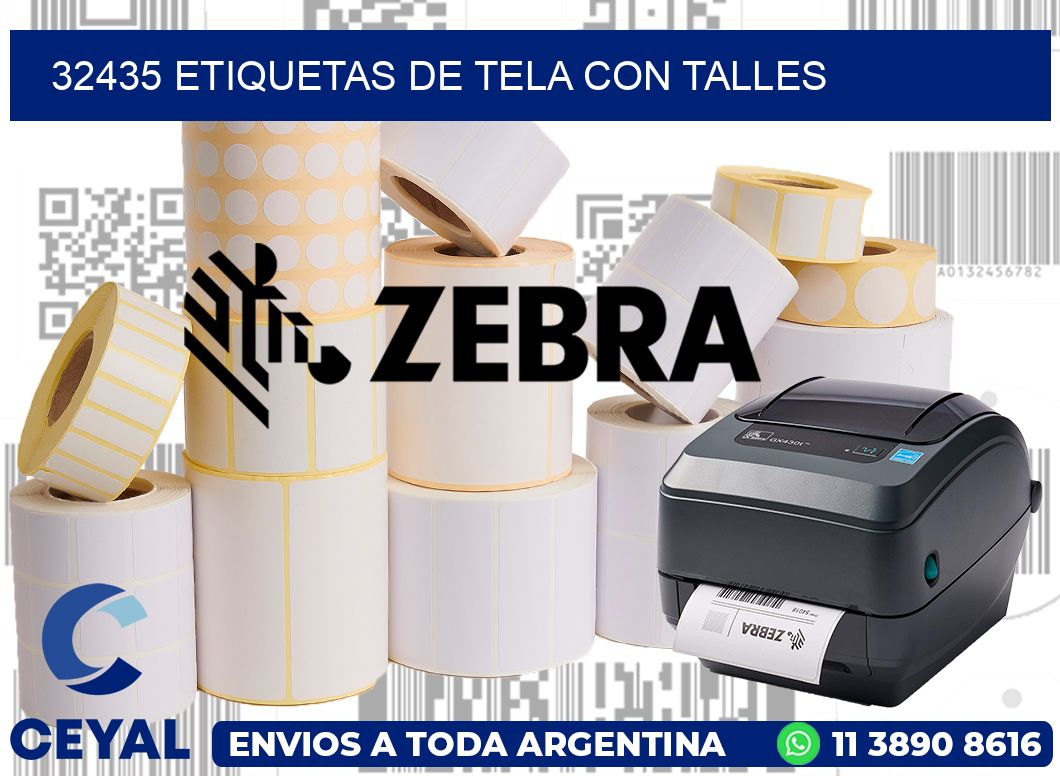 32435 ETIQUETAS DE TELA CON TALLES