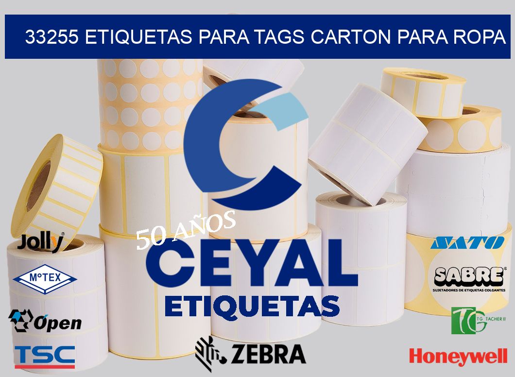 33255 ETIQUETAS PARA TAGS CARTON PARA ROPA