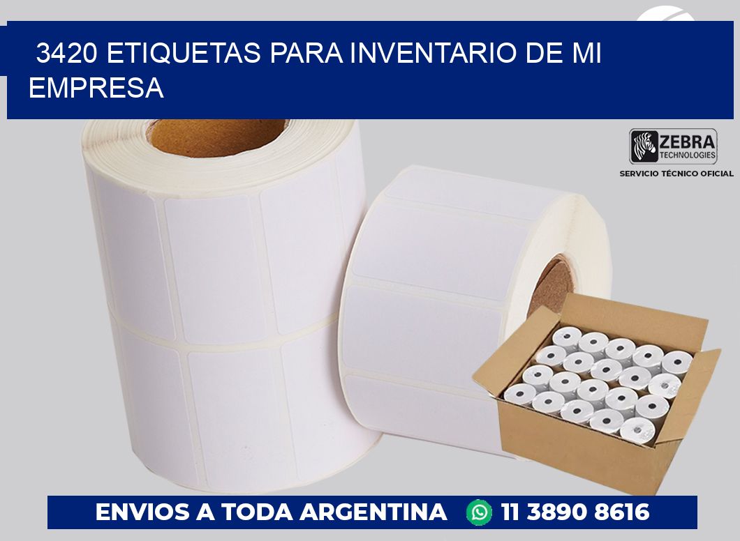 3420 ETIQUETAS PARA INVENTARIO DE MI EMPRESA