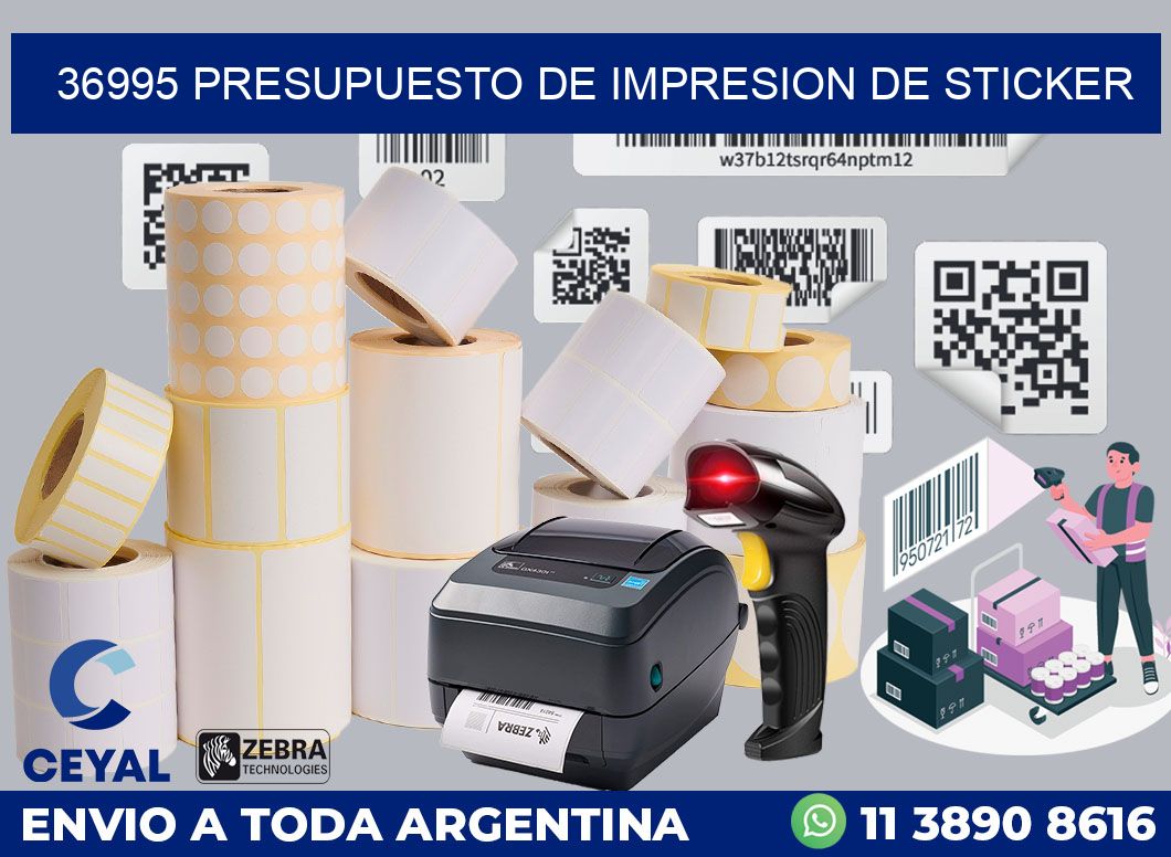 36995 PRESUPUESTO DE IMPRESION DE STICKER