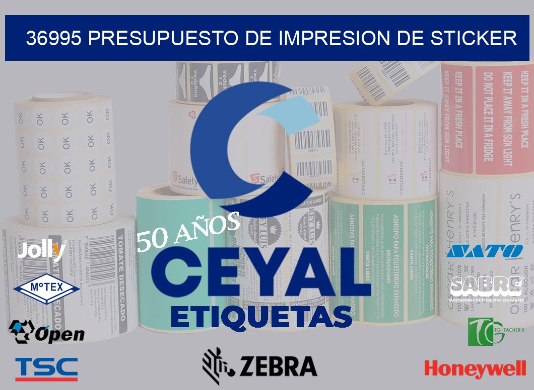 36995 PRESUPUESTO DE IMPRESION DE STICKER