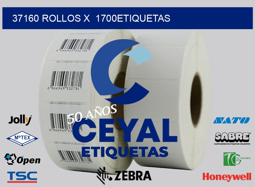 37160 Rollos x  1700etiquetas