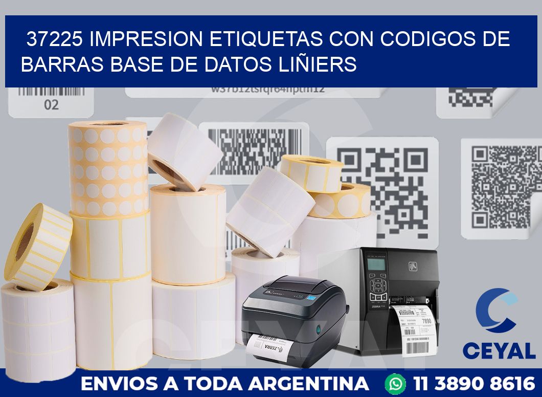 37225 IMPRESION ETIQUETAS CON CODIGOS DE BARRAS BASE DE DATOS LIÑIERS