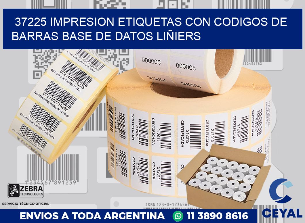 37225 IMPRESION ETIQUETAS CON CODIGOS DE BARRAS BASE DE DATOS LIÑIERS