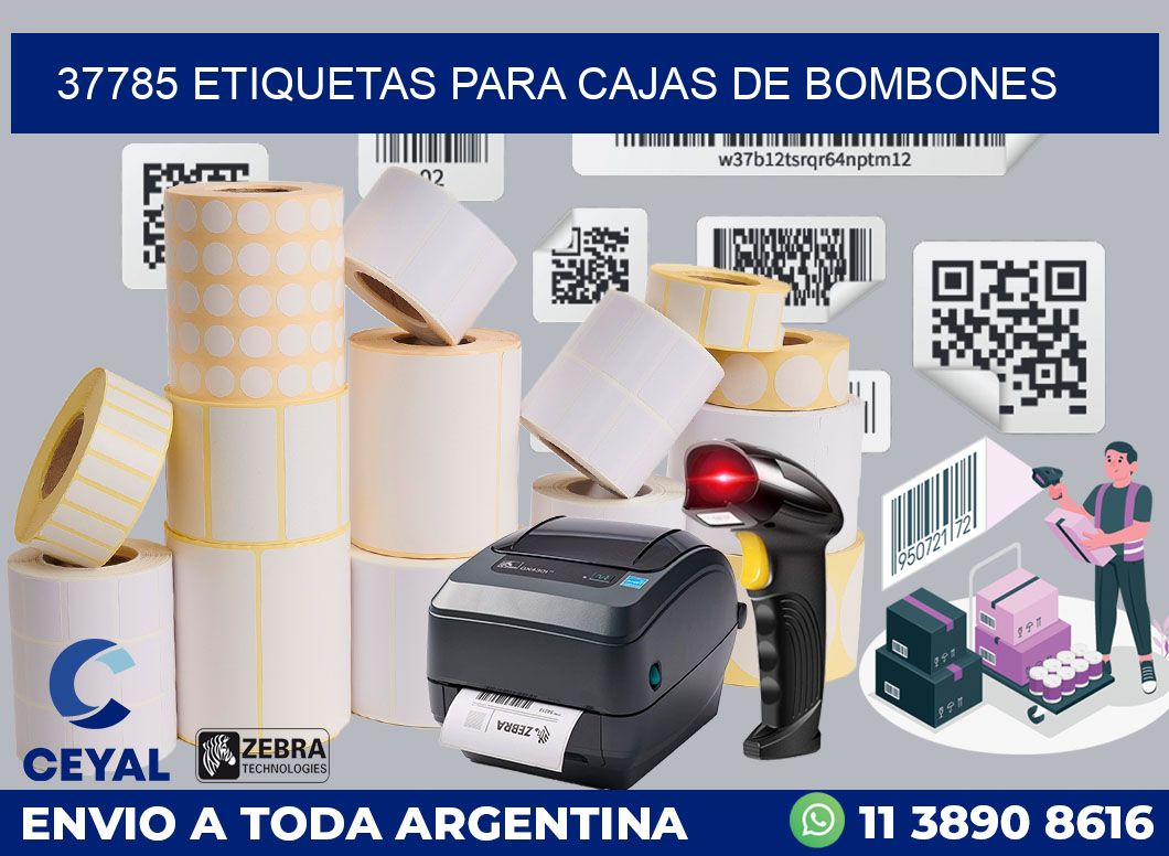 37785 ETIQUETAS PARA CAJAS DE BOMBONES