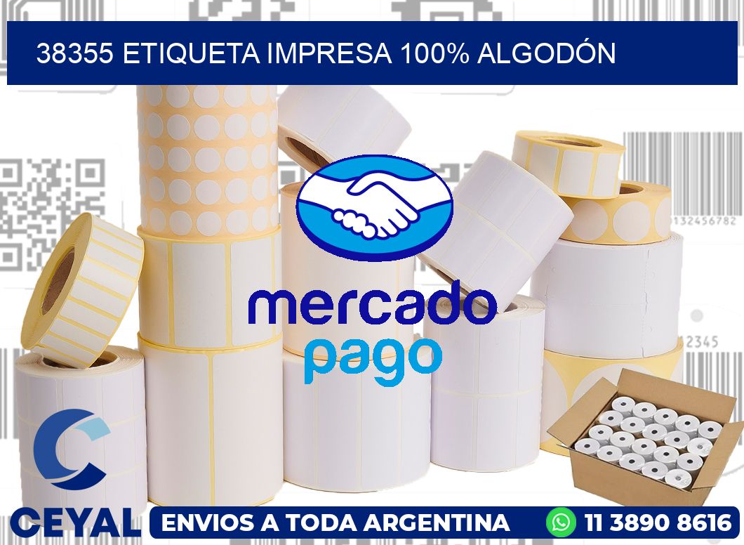 38355 ETIQUETA IMPRESA 100% ALGODÓN