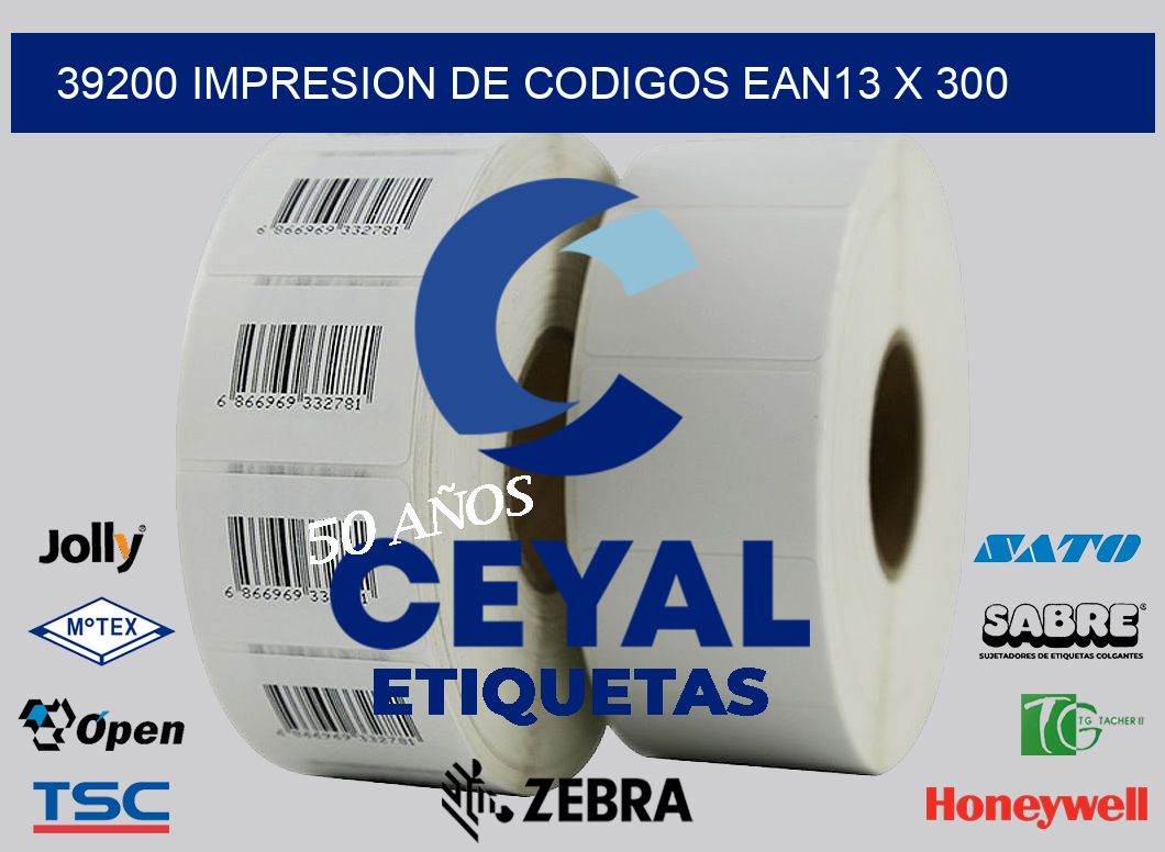 39200 impresion de codigos EAN13 x 300