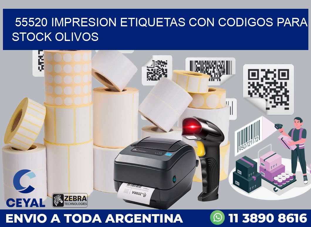 55520 IMPRESION ETIQUETAS CON CODIGOS PARA STOCK OLIVOS