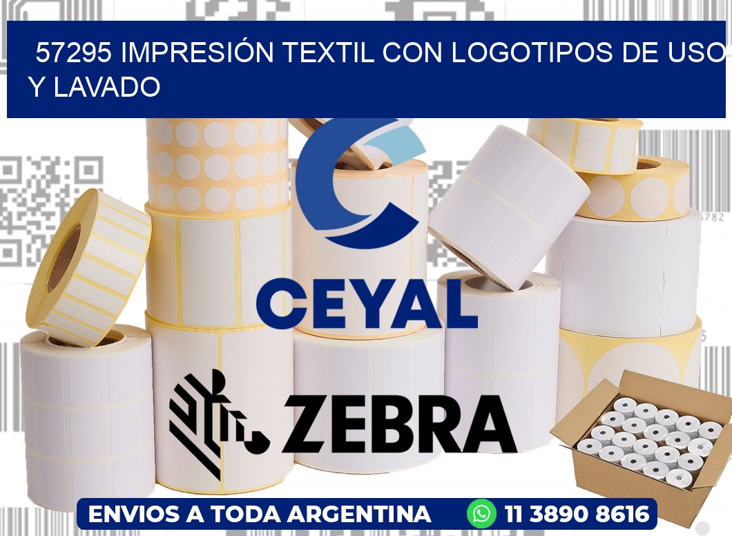 57295 IMPRESIÓN TEXTIL CON LOGOTIPOS DE USO Y LAVADO