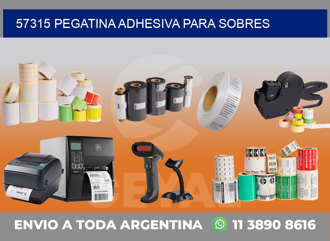 57315 PEGATINA ADHESIVA PARA SOBRES