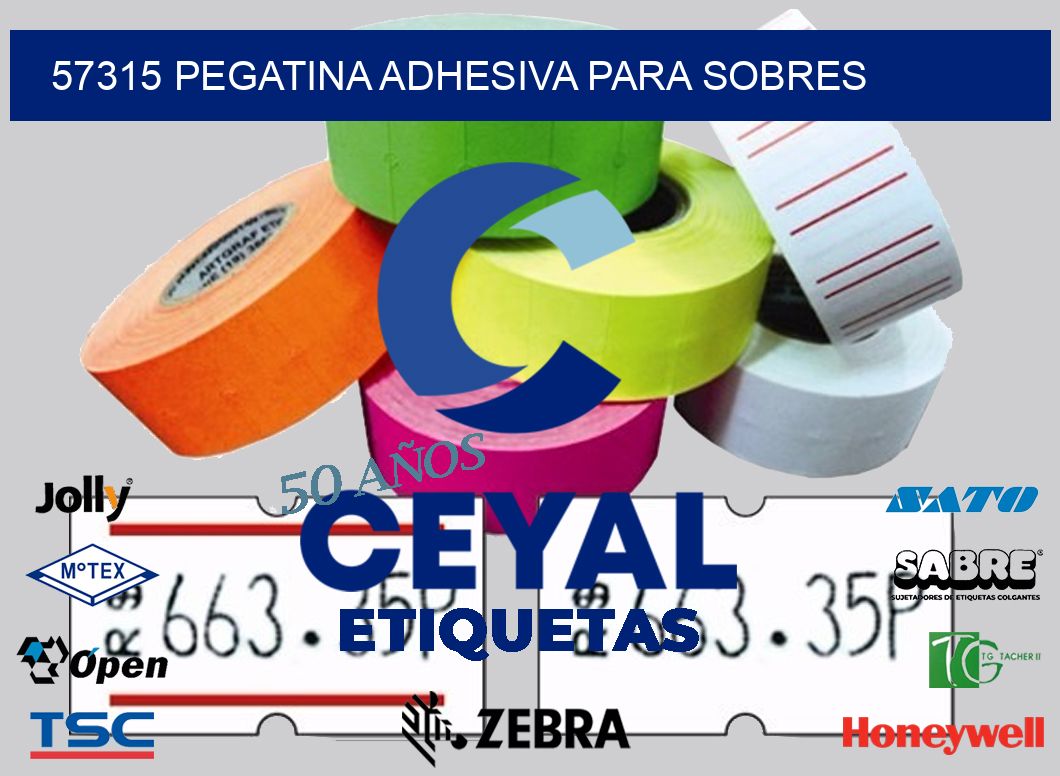 57315 PEGATINA ADHESIVA PARA SOBRES