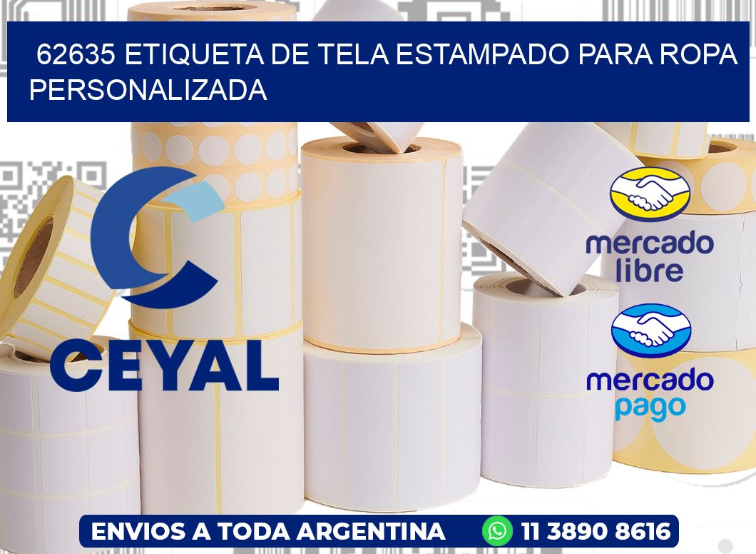 62635 ETIQUETA DE TELA ESTAMPADO PARA ROPA PERSONALIZADA