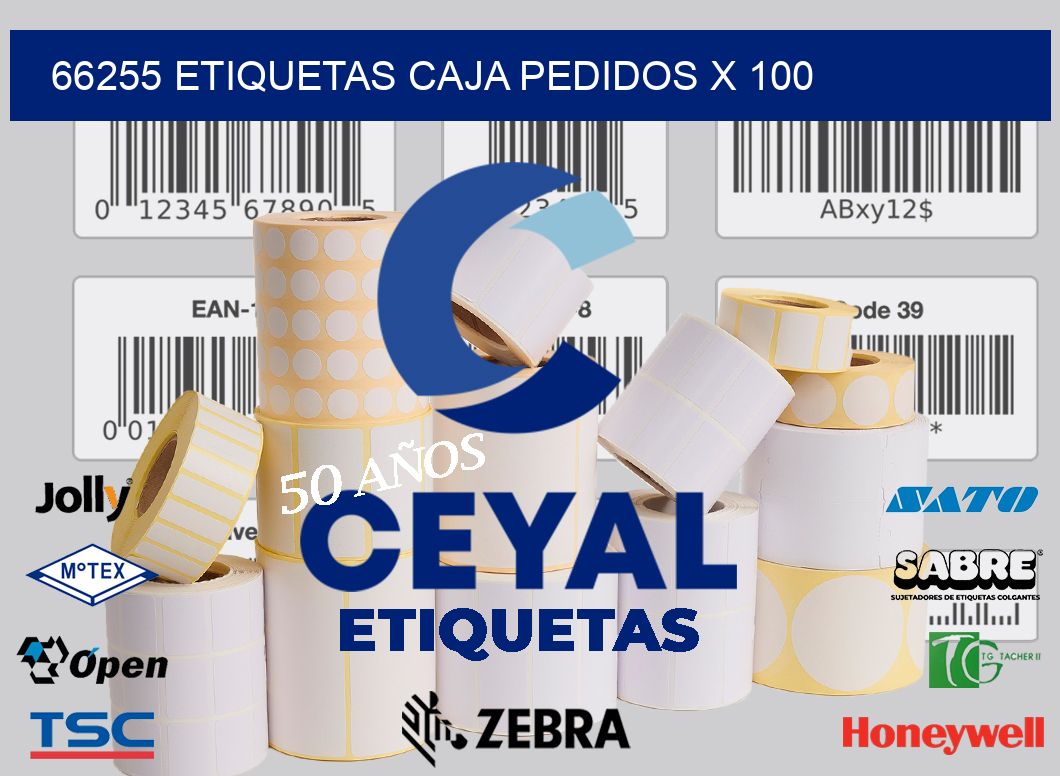 66255 etiquetas caja pedidos x 100